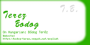 terez bodog business card